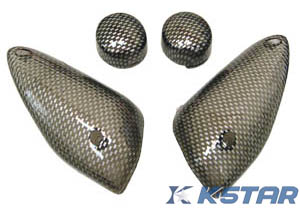 AEROX LENS; WINKER LAMP SET 4PCS/SET CARBON