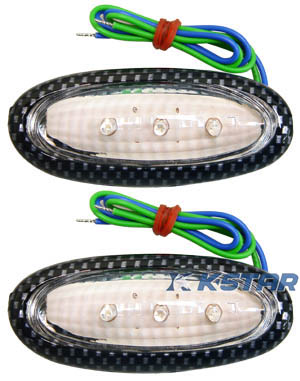 RUNNER INDICATOR LED BLUE LIGHT W/CARBON BASE