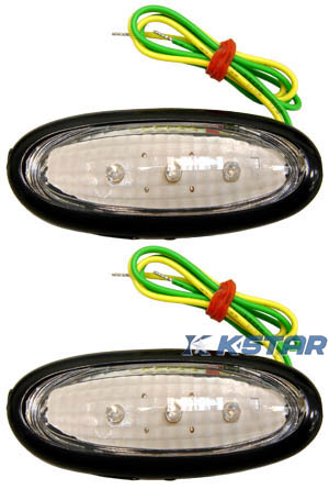 RUNNER INDICATOR LED AMBER LIGHT W/BLACK BASE