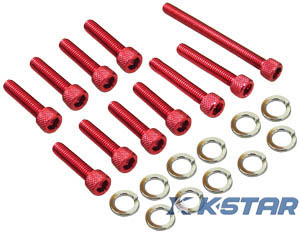 JUEGO DE TORNILLOS DE ALUMINIO JOG 3KJ ROJO