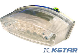 PILOTO TRASERO DERBI SENDA TIPO LED CON MARCA E