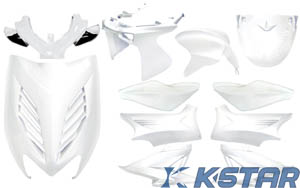 AEROX BODY PARTS W/ PAINTING WHITE