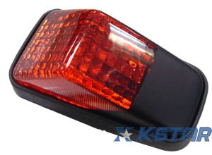 HONDA XR50/80 TAIL LAMP; RED LENS+BLACK BASE