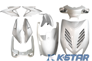 AEROX BODY PARTS II W/PAINTING SILVER
