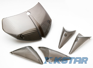 SPEEDFIGHT II LENS, WINKER LAMP FRONT/REAR & TAIL LAMP CARBON 5PCS/SET