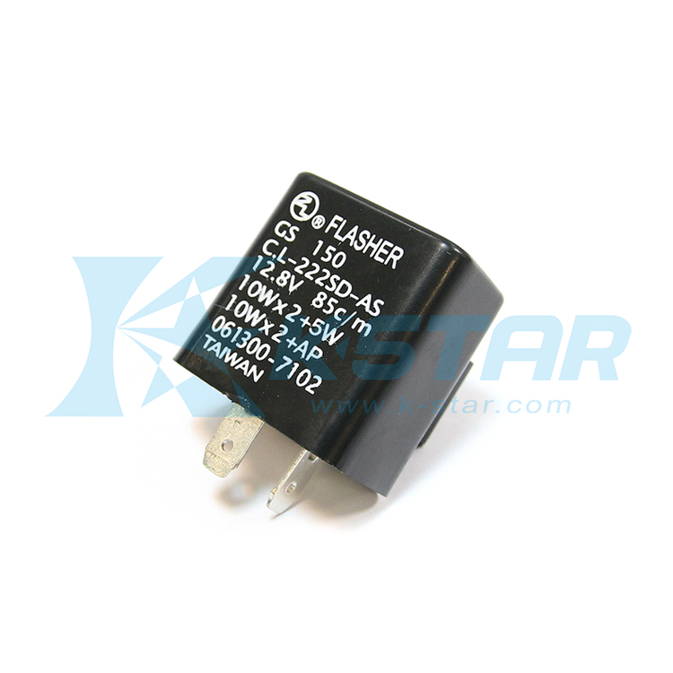 FLASHER RELAY, 12.8V, 10W x 2 + 3.4W, 10W x 2 + A.P., 8W x 2 + 3.4W + A.P.