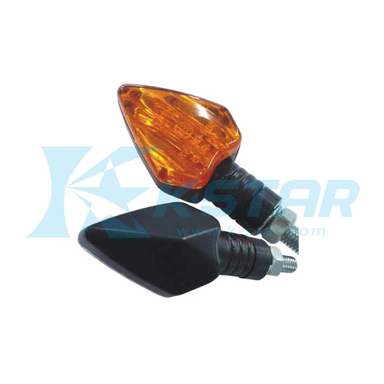 INDICATOR W/AMBER LENS BLACK BASE SHORT STEM