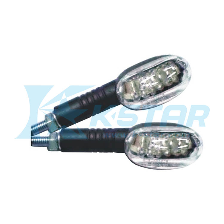 INDICATOR W/TRANSPARENT LENS BLACK BASE LONG STEM LED