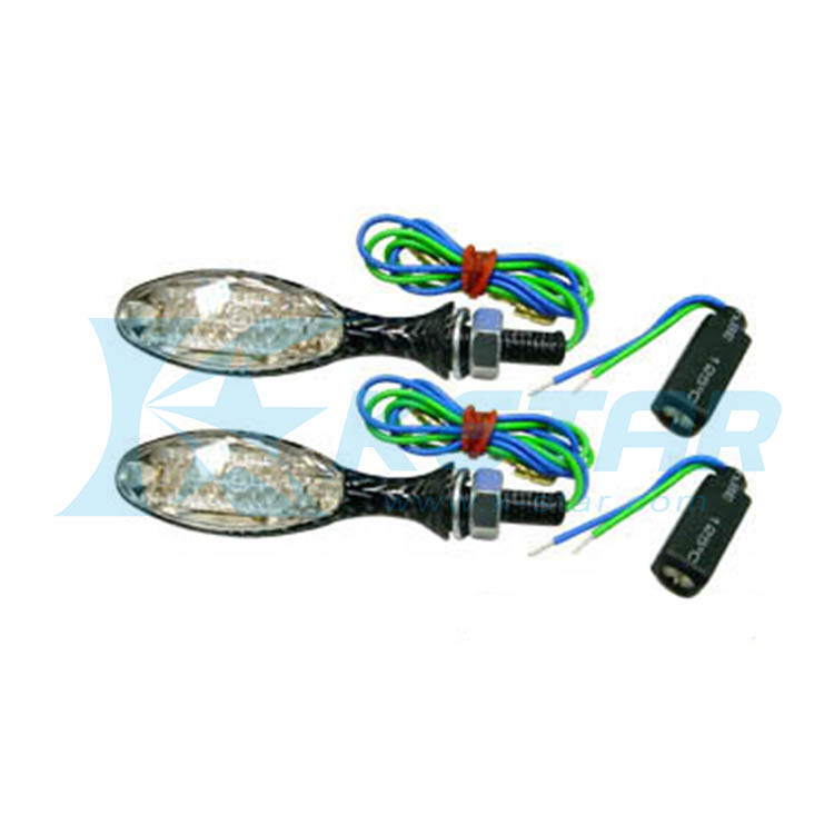 INDICATOR CARBON BASE+WHITE LENDS; SHORT STEM; LED E-MARK W/TRANSFORMER