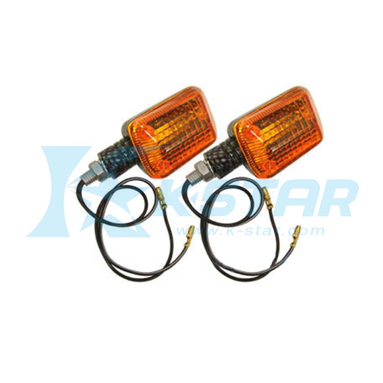 UNIVERSAL WINKER LAMP SMALL TYPE CARBON BASE+ ORANGE LENS