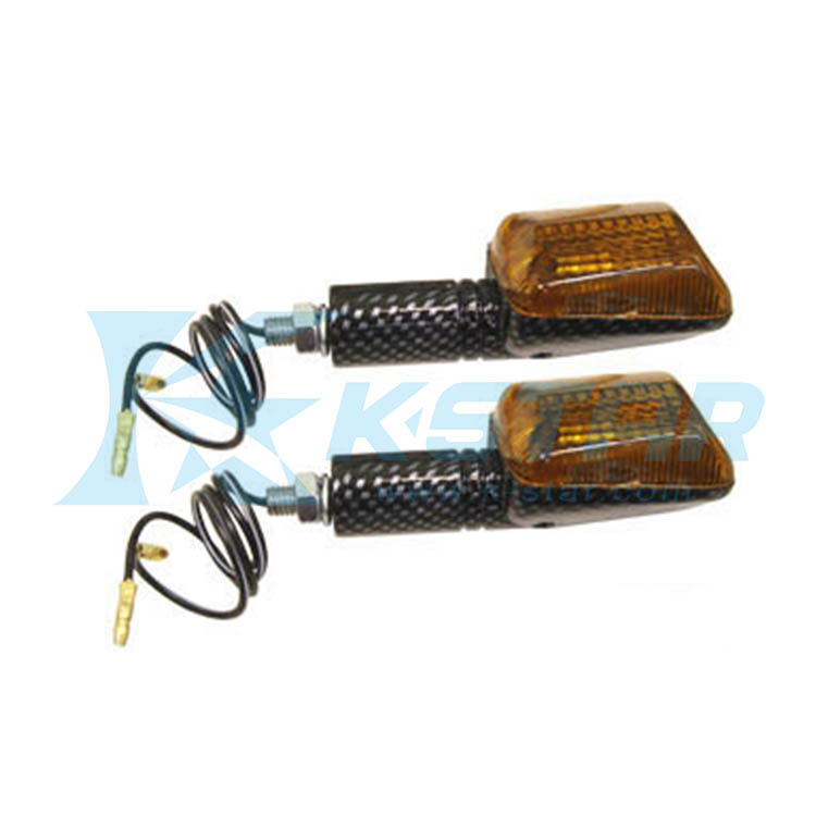 UNIVERSAL WINKER LAMP; CARBON STYLE; SMOKE LENS LONG