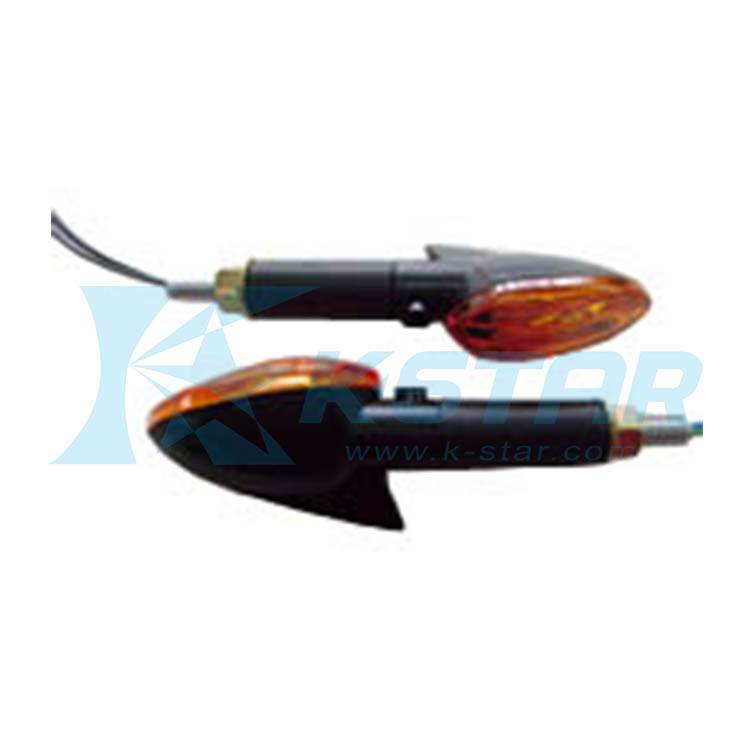 INDICATOR W/ BLACK BASE; AMBER LENS; LONG STEM; BULB TYPE