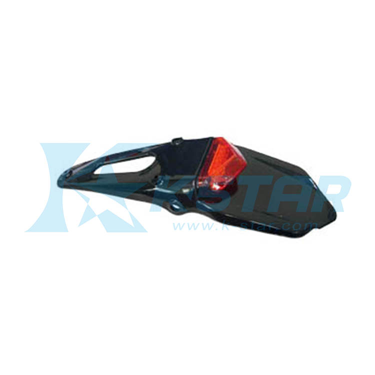 UNIVERSAL TAIL LAMP RED LENS W/ FENDER BLACK W/O E MARK