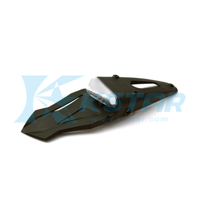 UNIVERSAL TAIL LAMP W/ WHITE LENS + BLACK FENDER W/O LICENSE PLATE LIGHT