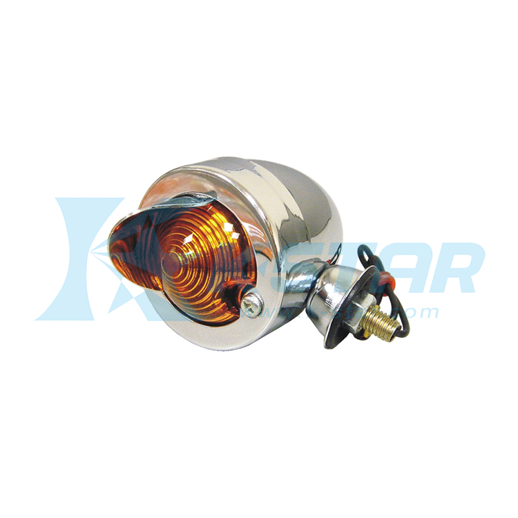 WINKER LAMP CHROME/ ORANGE WITH CAP