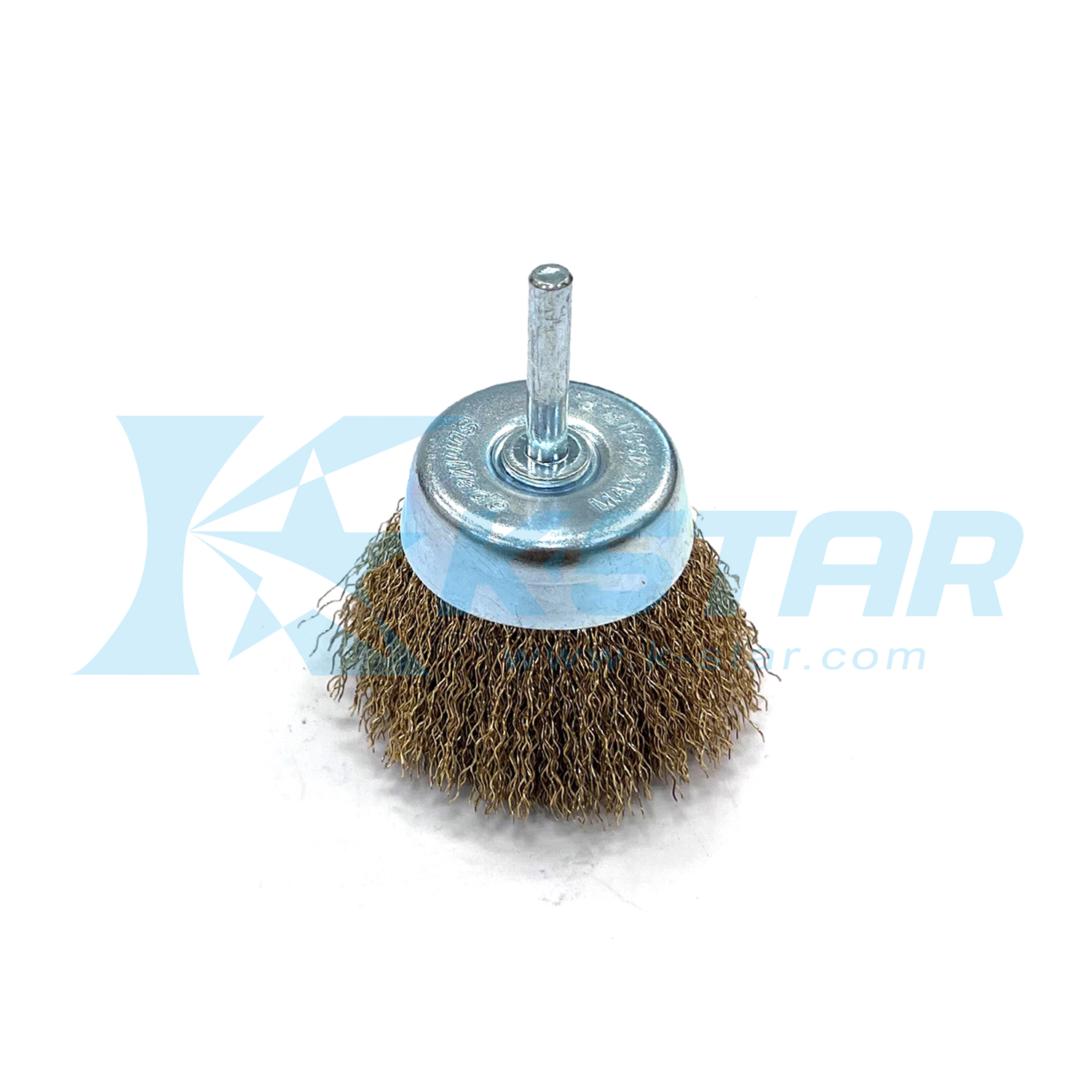 BRASS COATED CUP BRUSH WITH SHANK Φ2", SHANK: 6MM