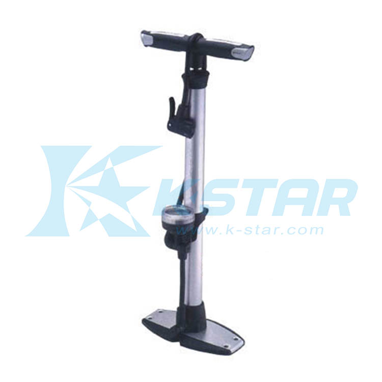STEEL FLOOR PUMP W/ GAUGE